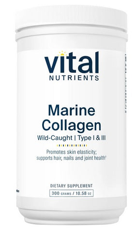 VITAL NUTRIENTS MARINE COLLAGEN WILD CAUGHT TYPE I AND III 300 GRAMS