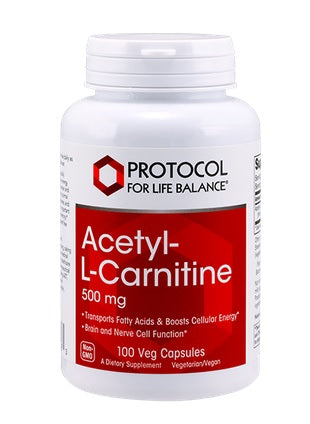 PROTOCOL FOR LIFE BALANCE ACETYL L-CARNITINE 500 MG 100 VEG CAPSULES