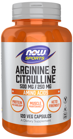 NOW Arginine Citrulline 500mg 120ct (Discounted)