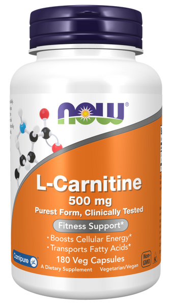 NOW L-Carnitine 500 mg 180ct (Discounted)