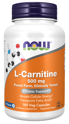 NOW L-Carnitine 500 mg 180ct (Discounted)