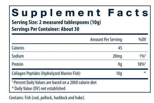 VITAL NUTRIENTS MARINE COLLAGEN WILD CAUGHT TYPE I AND III 300 GRAMS