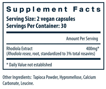 VITAL NUTRIENTS RHODIOLA ROSEA 3% STANDARDIZED EXTRACT 120 VEG CAPS