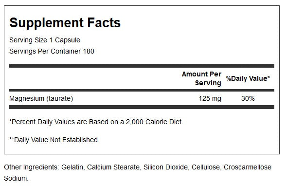 Cardiovascular Research - Magnesium Taurate 180 Capsules